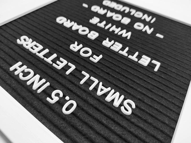 G GAMIT Felt Letter Board Letters Only - Pre-cut 0.5 Inch(1/2”) Tall White Letters 492pcs with Canvas Bag(No Board Included) - Image 5